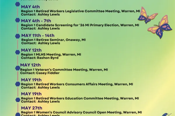 May Region 1 events
