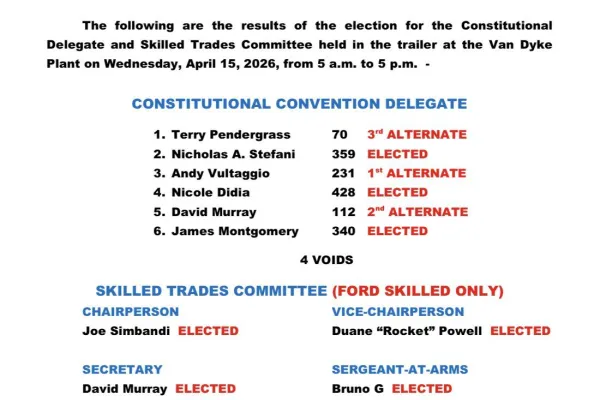 Constitutional Convention Election Results 