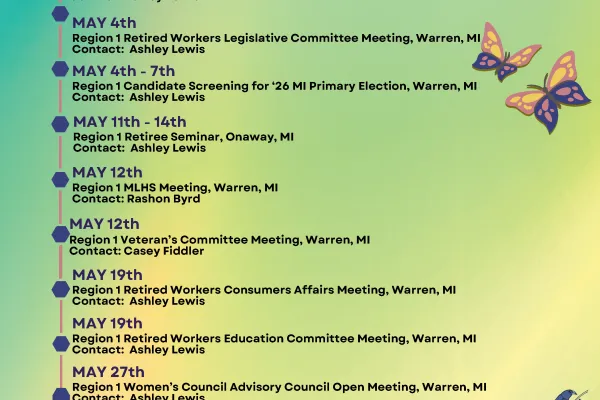 Upcoming May Events