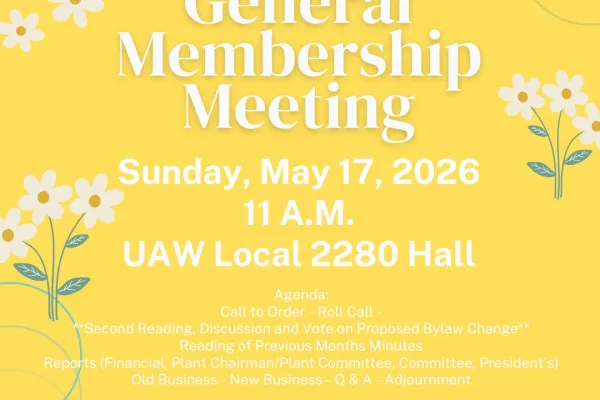 May 2026 General Membership Meeting