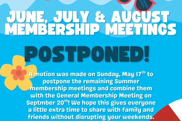Postponed summer meetings