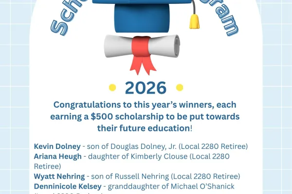 UAW Local 2280 Scholarship Winners