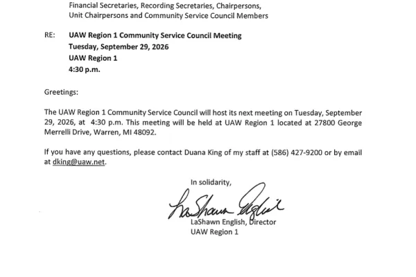 Region 1 Community Services Council Meeting