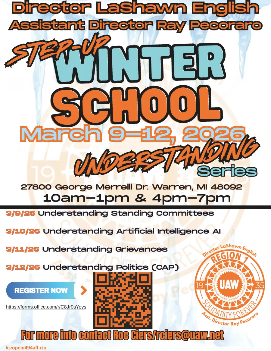 UAW REGION 1 STEP UP WINTER SCHOOL