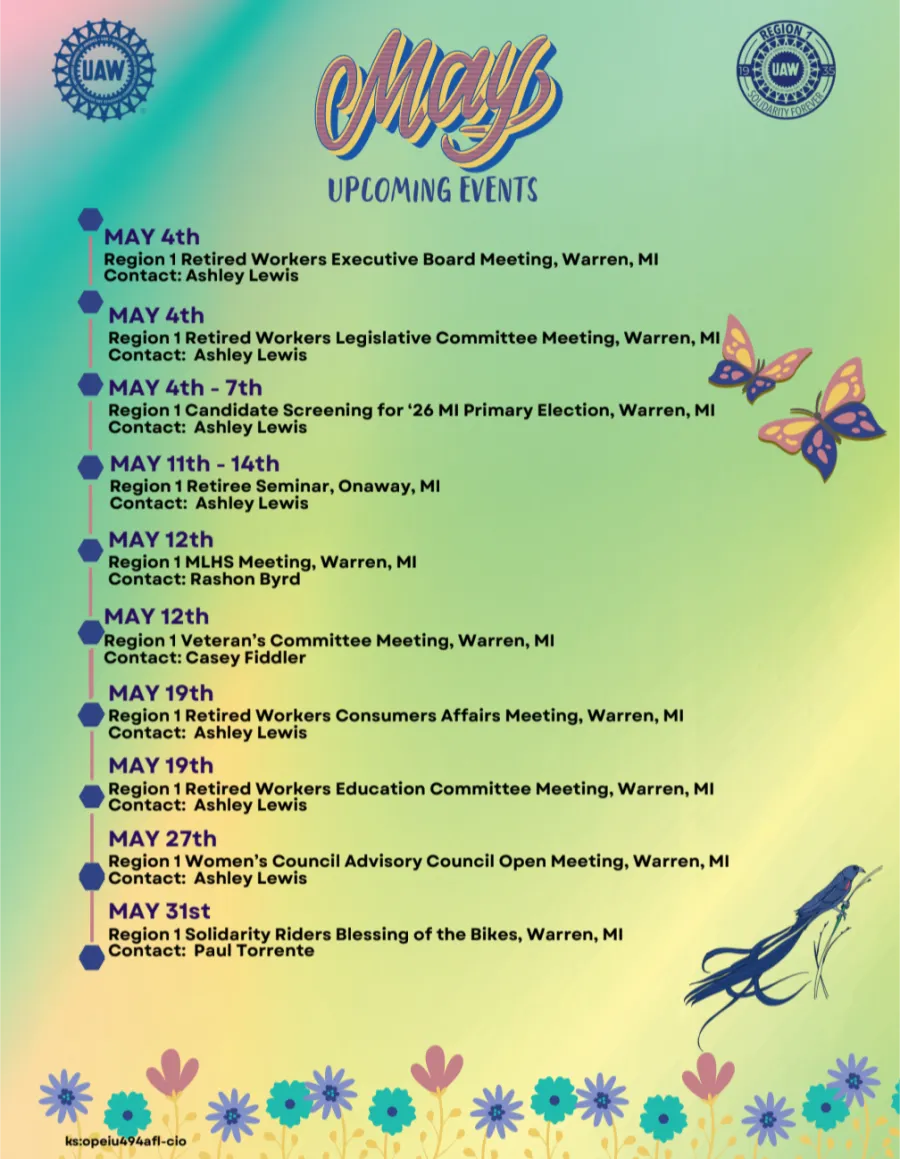 May Region 1 events
