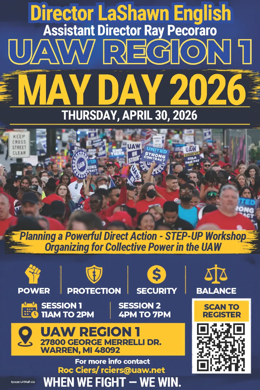 May Day 2026 UAW Region 1