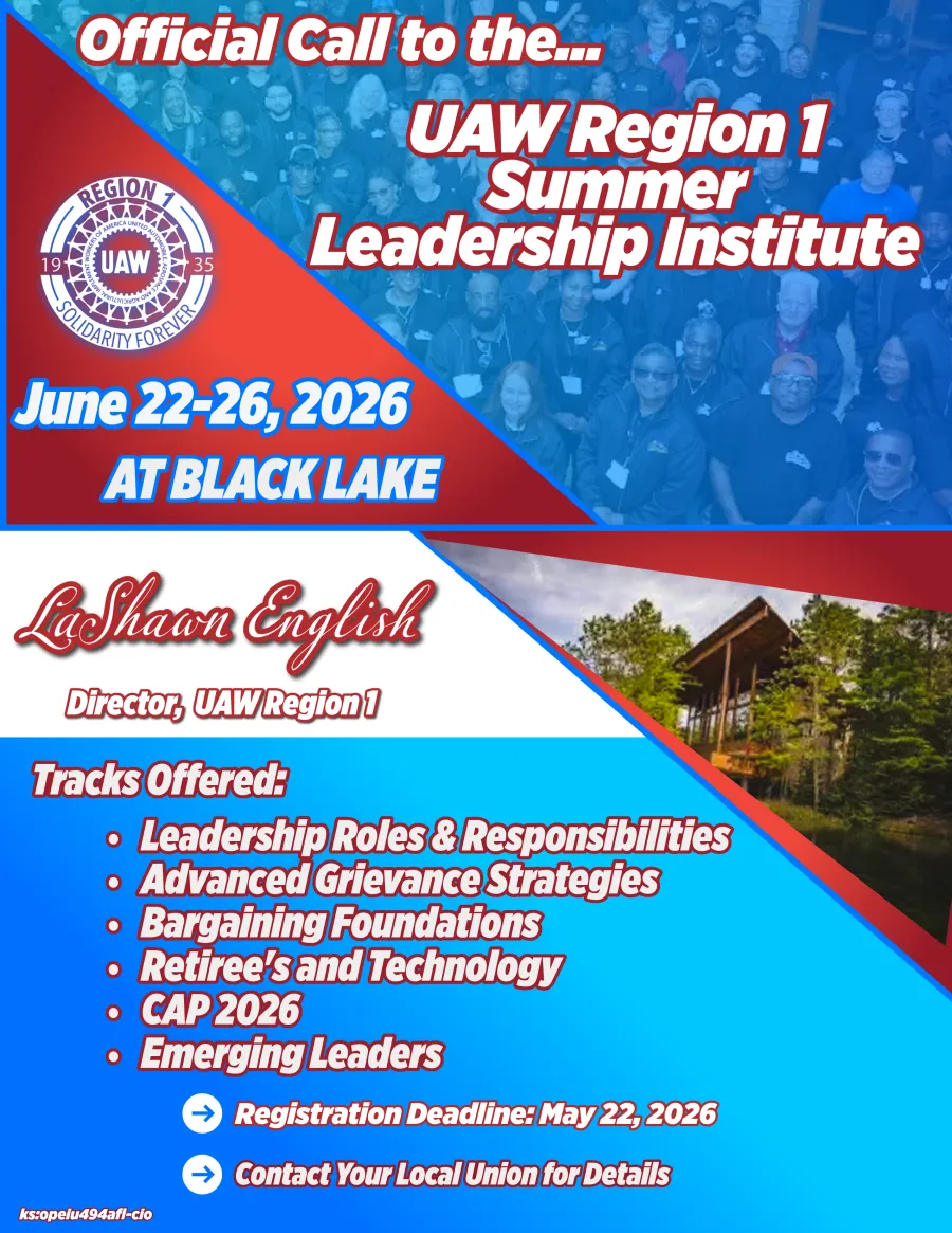 UAW Region 1 Summer Leadership Institute