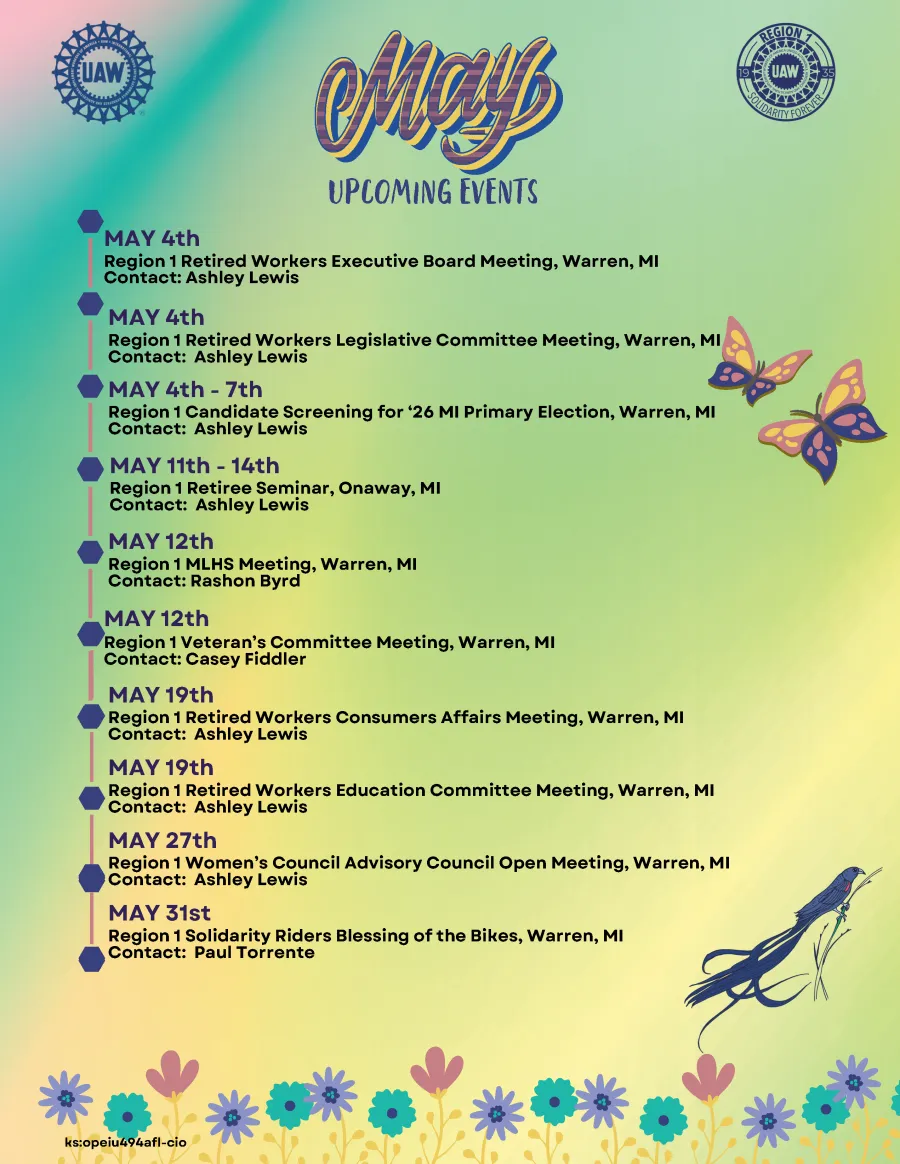 Upcoming May Events