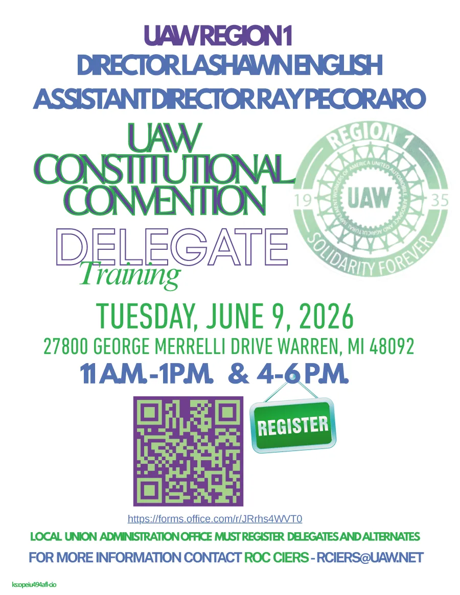UAW Region 1 Constitutional Convention Delegate Training