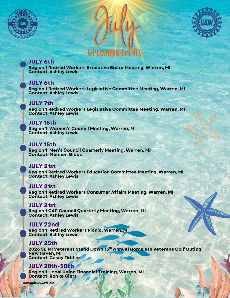 July Upcoming Events