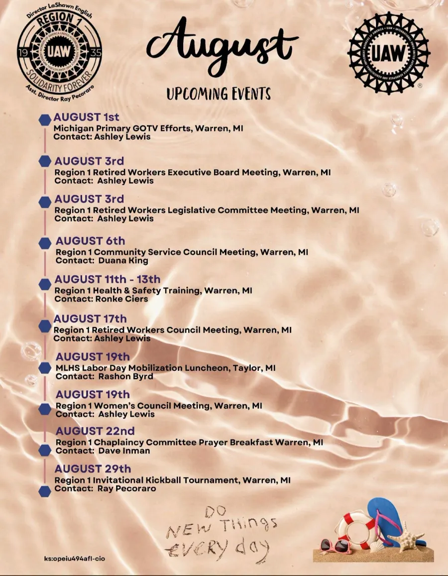 Region 1 August