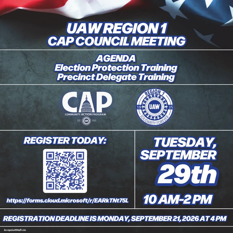 UAW Region 1 CAP Council Quarterly Meeting