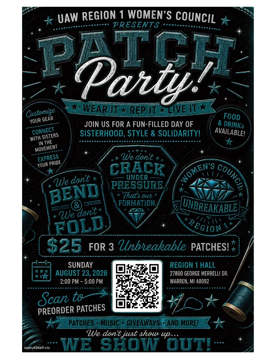 UAW Region 1 Women’s Council Presents: Patch Party