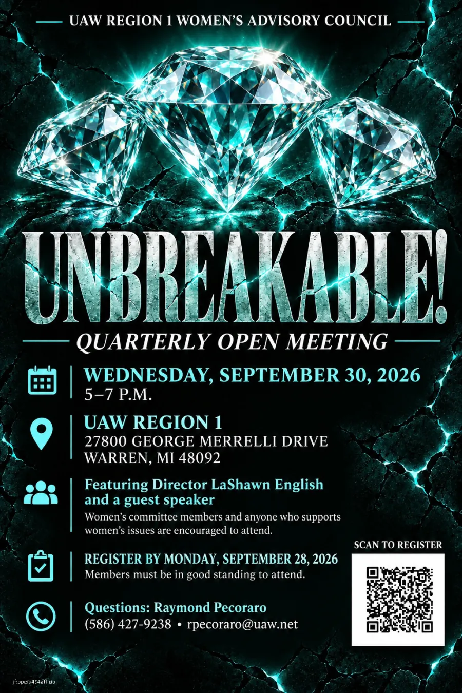 UAW Region 1 Women’s Advisory Council — Unbreakable Quarterly Open Meeting