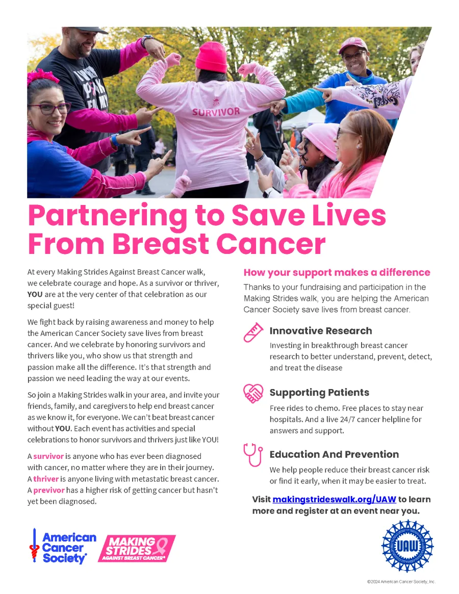 Making Strides Against Breast Cancer Walk
