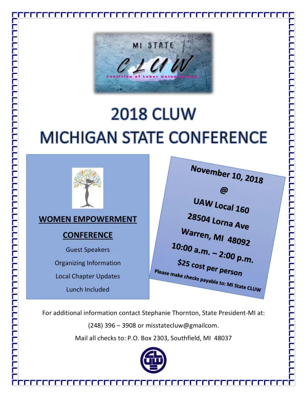 2018 Michigan State CLUW Conference
