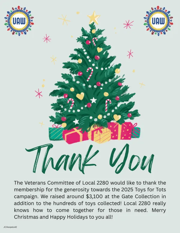 Toys for Tots 2025 thank you