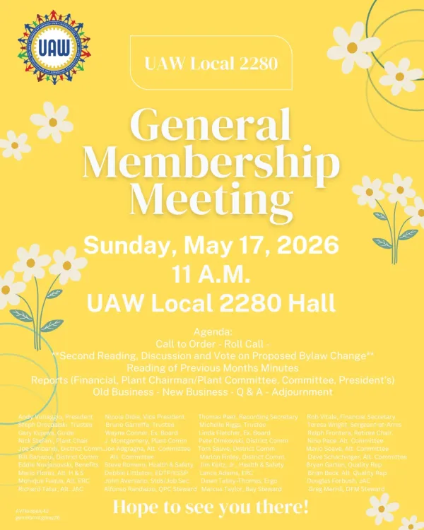 May General Membership Meeting