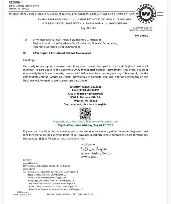 Region 1 Kickball Call Letter 