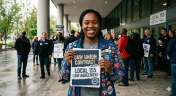 Woman holding contract