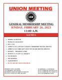 Union Meeting 11:00 am 